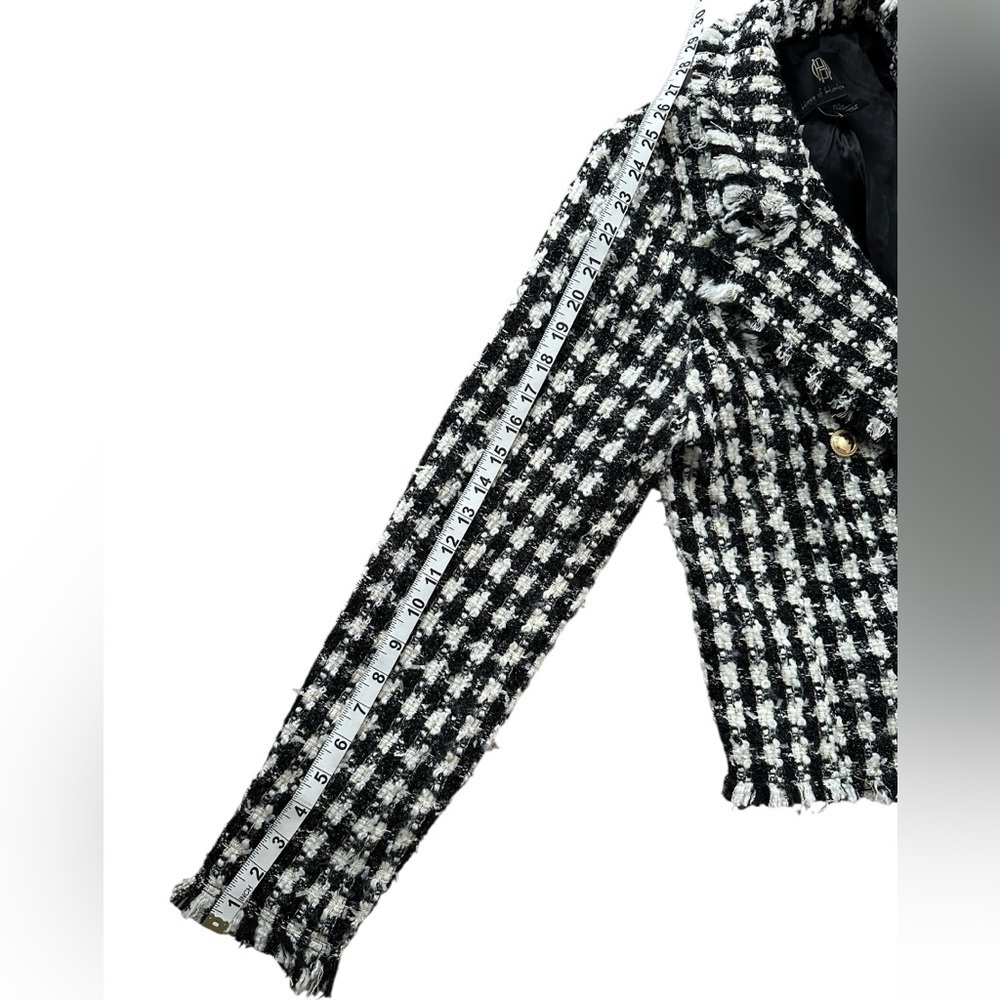 House of Harlow 1960 Houndstooth Tweed Blazer - Size Small - Picture 8 of 11
